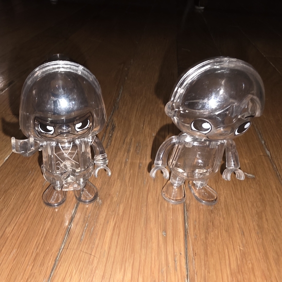 Clear Transparent Kids Collectible Action Figure Duo - 2 Pack